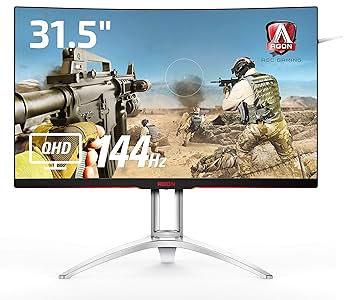 大画面、湾曲31.5インチAOC ゲーミングモニター AG322FCX/11 Amazon.co.jp: AOC ゲーミングモニター AG322FCX/11 (31.5インチ
